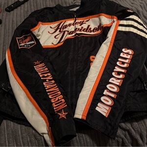 Harley-Davidson Racing Textile Jacket w/ Liner – Embroidered – Size Large